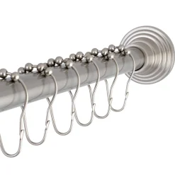 Clearance SCC271X-P Adjustable Shower Rod and Shower Ring Set Shower Curtain Rods