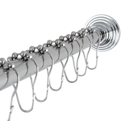 Clearance SCC271X-P Adjustable Shower Rod and Shower Ring Set Shower Curtain Rods