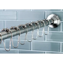 Clearance SCC271X-P Adjustable Shower Rod and Shower Ring Set Shower Curtain Rods