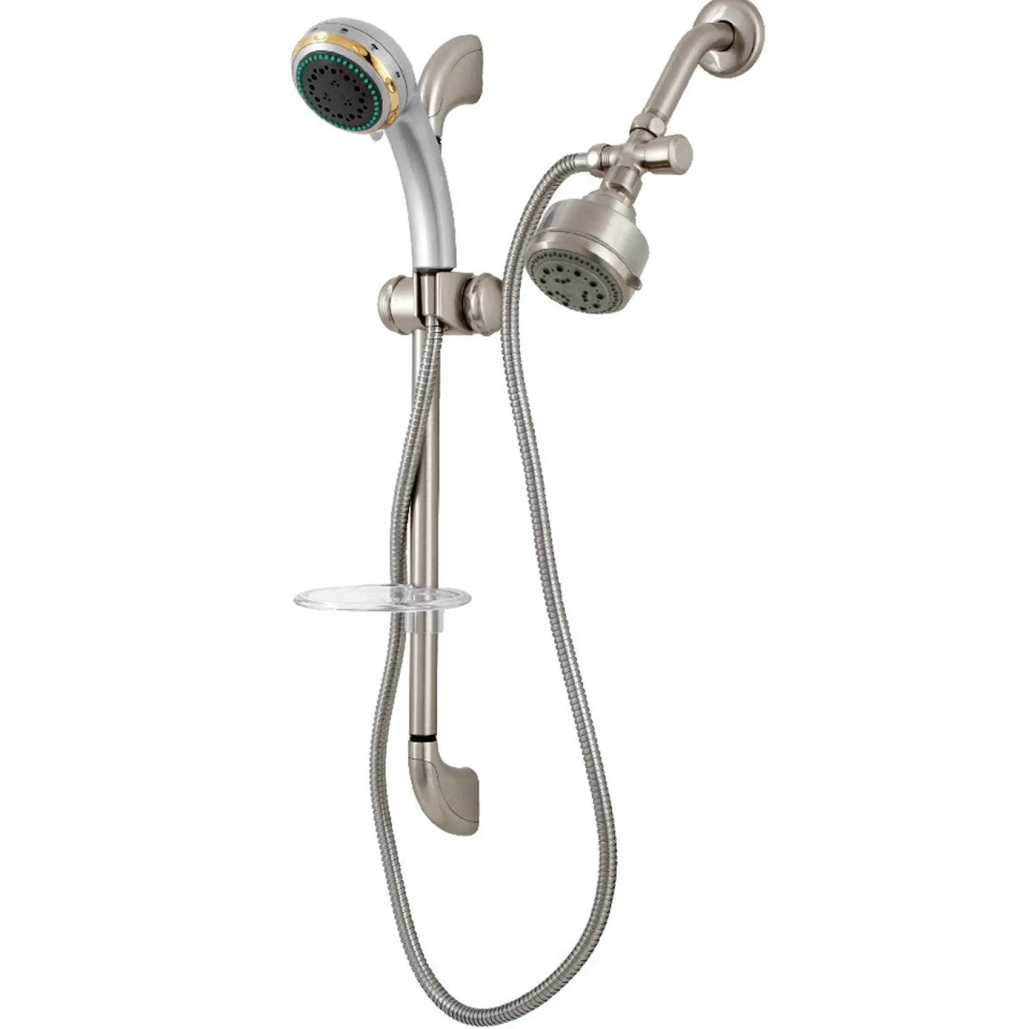 Best Shower System with Slide Bar and Hand Shower in Brushed Nickel Shower Sets