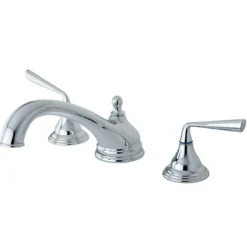 Online Silver Sage Roman Tub Filler with Two Handle Tub Faucets