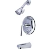 Clearance Silver Sage Tub and Shower Faucet with Single Handle Tub & Shower Sets