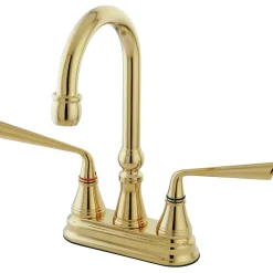 Outlet Silver Sage Two Handle 4" Centerset Bar Faucet Bar Faucets
