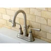 Clearance Silver Sage Two Handle 4" Centerset Lavatory Faucet with Brass Pop-up in Satin Nickel 4" Center Set
