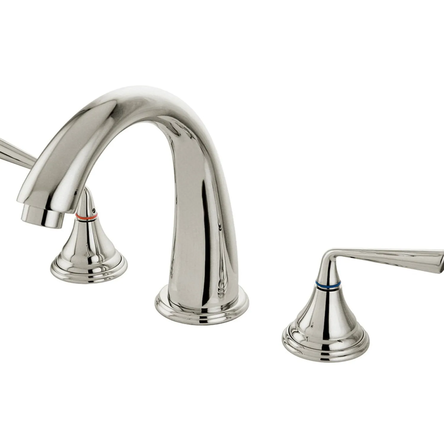 Hot Silver Sage Two Handle Roman Tub Filler in Satin Nickel Tub Faucets