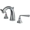 Online Silver Sage Two Handle Deck Mount 8" to 16" Widespread Lavatory Faucet with Brass Pop-up Tub Faucets