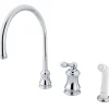 Best Single Handle Widespread Kitchen Faucet with Non-Metallic Sprayer and Metal Lever Handle Widespread Kitchen Faucets|Faucets With Side Spray