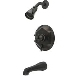 Outlet Single Handle Tub and Shower Faucet in Oil Rubbed Bronze Tub & Shower Sets