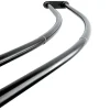 Stainless Steel Adjustable Double Curved Shower Rod in Black Shower Curtain Rods