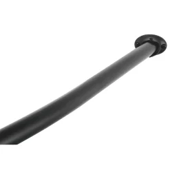 Clearance Stainless Steel Adjustable Curved Shower Rod in Black Shower Curtain Rods