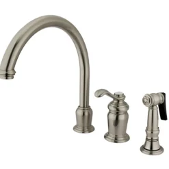 Hot Templeton Single Handle High Spout Kitchen Faucet with Brass Sprayer Faucets With Side Spray