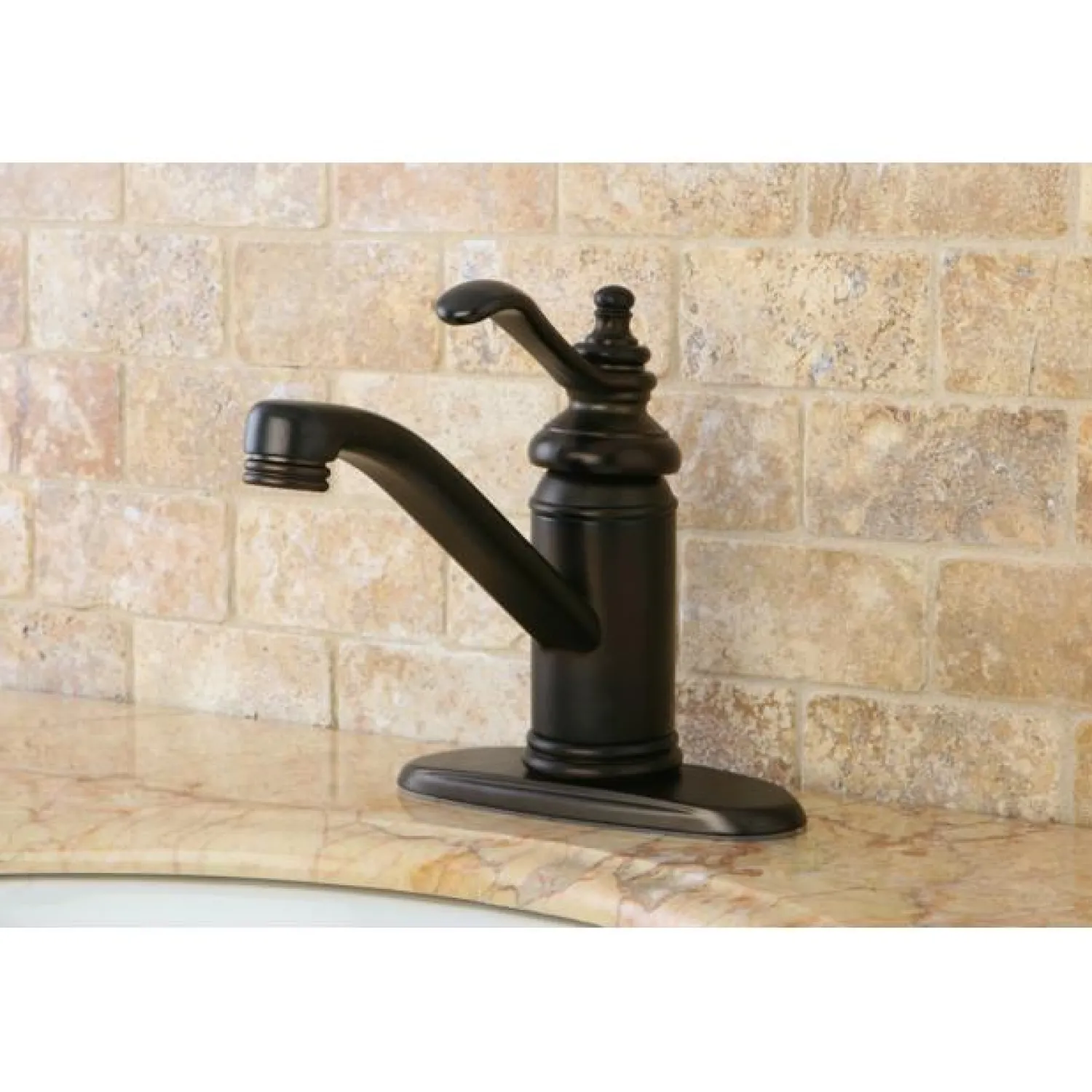 Online Templeton Single Handle 4" Centerset Lavatory Faucet with Push-Up and Optional Deck Plate 4" Center Set