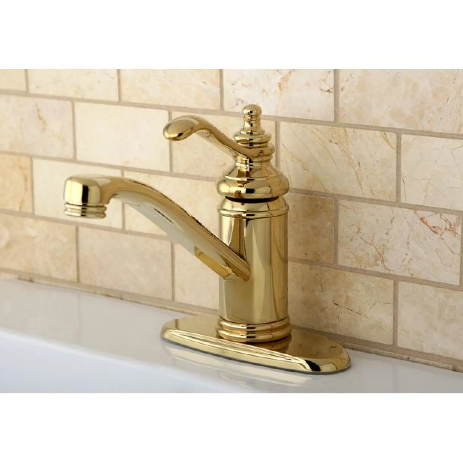 Online Templeton Single Handle 4" Centerset Lavatory Faucet with Push-Up and Optional Deck Plate 4" Center Set