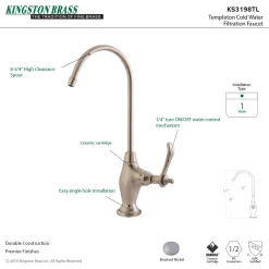 Discount Templeton Single Handle Water Filtration Faucet Single Hole
