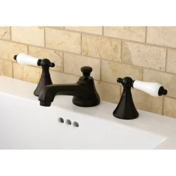 Sale Three-Hole 8-Inch Widespread Bathroom Faucet with Brass Pop-Up 8" Widespread