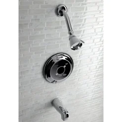 New Tub and Shower Trim Only Without Handle in Polished Chrome Tub & Shower Sets