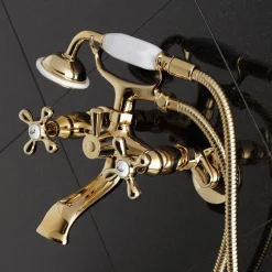New Tub Wall Mount Clawfoot Tub Faucet with Hand Shower Tub & Shower Sets|Tub Faucets