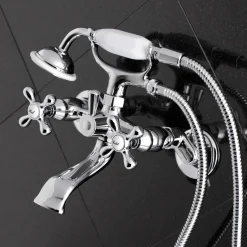 New Tub Wall Mount Clawfoot Tub Faucet with Hand Shower Tub & Shower Sets|Tub Faucets