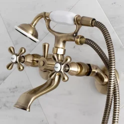 New Tub Wall Mount Clawfoot Tub Faucet with Hand Shower Tub & Shower Sets|Tub Faucets