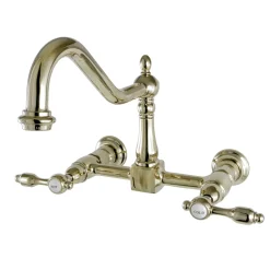 Outlet Tudor 8" Center Kitchen Faucet without Sprayer Wall Mounted Kitchen Faucets