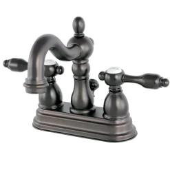 Discount Tudor Classic 4" Center Lavatory Faucet with Brass Pop-up 4" Center Set