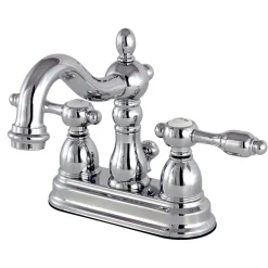 Discount Tudor Classic 4" Center Lavatory Faucet with Brass Pop-up 4" Center Set