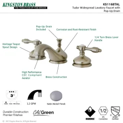 Discount Tudor Deck Mount 8-Inch Widespread Bathroom Faucet 8