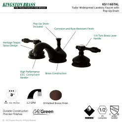 Discount Tudor Deck Mount 8-Inch Widespread Bathroom Faucet 8