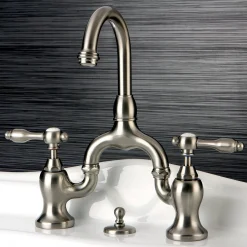 Sale Tudor Deck Mount Bridge Bathroom Faucet 8