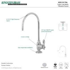 Online Tudor Single-Handle Water Filtration Faucet Single Hole