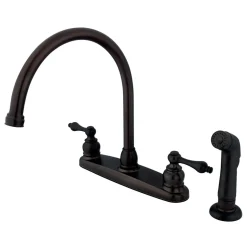 Discount Twin-Handle Centerset Kitchen Faucet Faucets With Side Spray