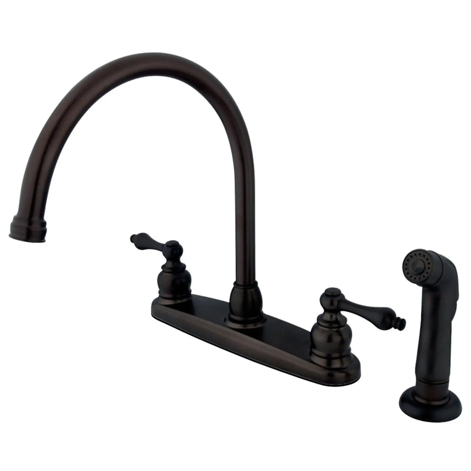 Discount Twin-Handle Centerset Kitchen Faucet Faucets With Side Spray