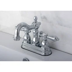 Online Twin Handles 4-Inch Centerset Bathroom Faucet 4