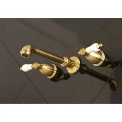 Two-Handle Wall Mount Bathroom Faucet Wall Mount