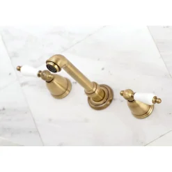 Two-Handle Wall Mount Bathroom Faucet Wall Mount