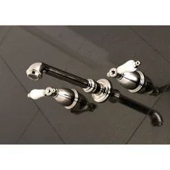 Two-Handle Wall Mount Bathroom Faucet Wall Mount
