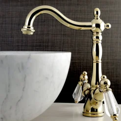 Outlet Vessel Sink Faucet with Deck Plate 4" Center Set|Vessel Faucets