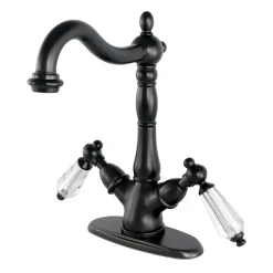 Outlet Vessel Sink Faucet with Deck Plate 4
