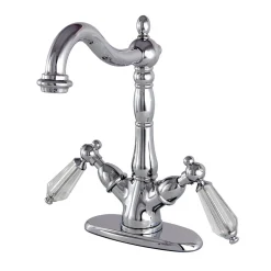 Outlet Vessel Sink Faucet with Deck Plate 4