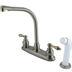 Sale Victorian Centerset 4-Hole Kitchen Faucet Faucets With Side Spray
