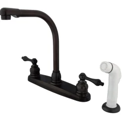 Sale Victorian Centerset 4-Hole Kitchen Faucet Faucets With Side Spray