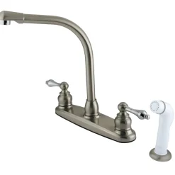 Sale Victorian Centerset 4-Hole Kitchen Faucet Faucets With Side Spray
