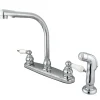 Discount Victorian 8" Centerset Kitchen Faucet Faucets With Side Spray