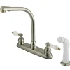 Best Victorian Centerset Kitchen Faucet with White Side Sprayer Faucets With Side Spray