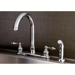 Discount Victorian Centerset Kitchen Faucet Faucets With Side Spray