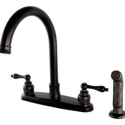 Discount Victorian Centerset Kitchen Faucet Faucets With Side Spray