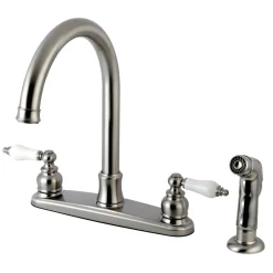 Online Victorian Centerset Deck Mount Kitchen Faucet Faucets With Side Spray