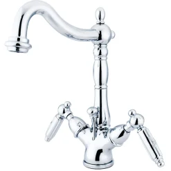 Discount Victorian Deck Mount 4-Inch Centerset 3-Hole Bathroom Faucet Single Hole|4" Center Set