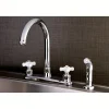 Clearance Victorian 4-Hole Centerset Kitchen Faucet Faucets With Side Spray