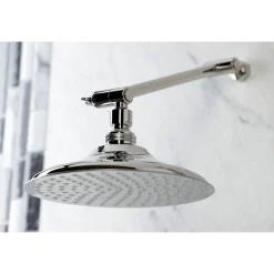 New Victorian Shower Head with Adjustable Shower Arm in Polished Nickel Shower Heads